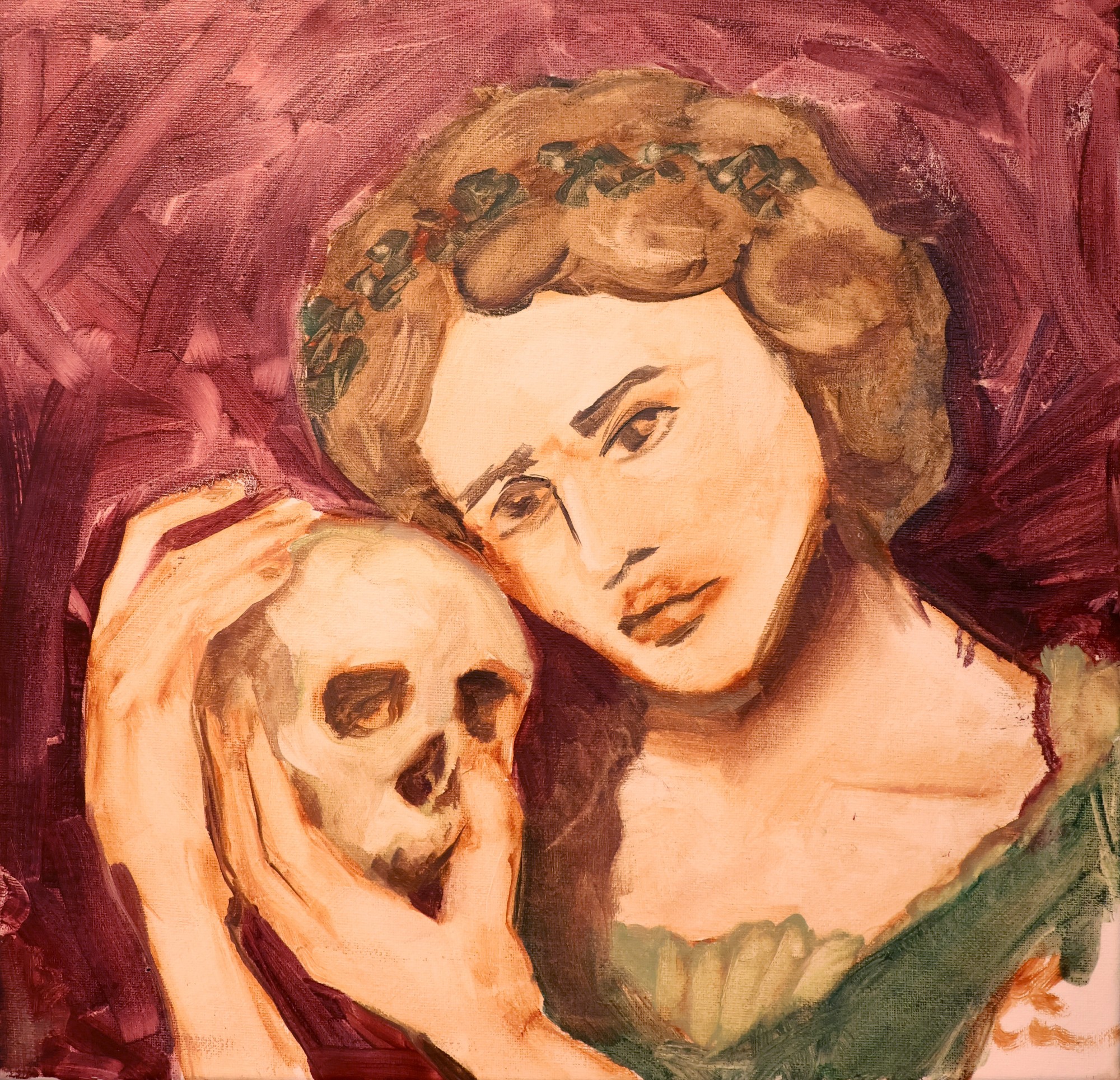 Woman and Skull