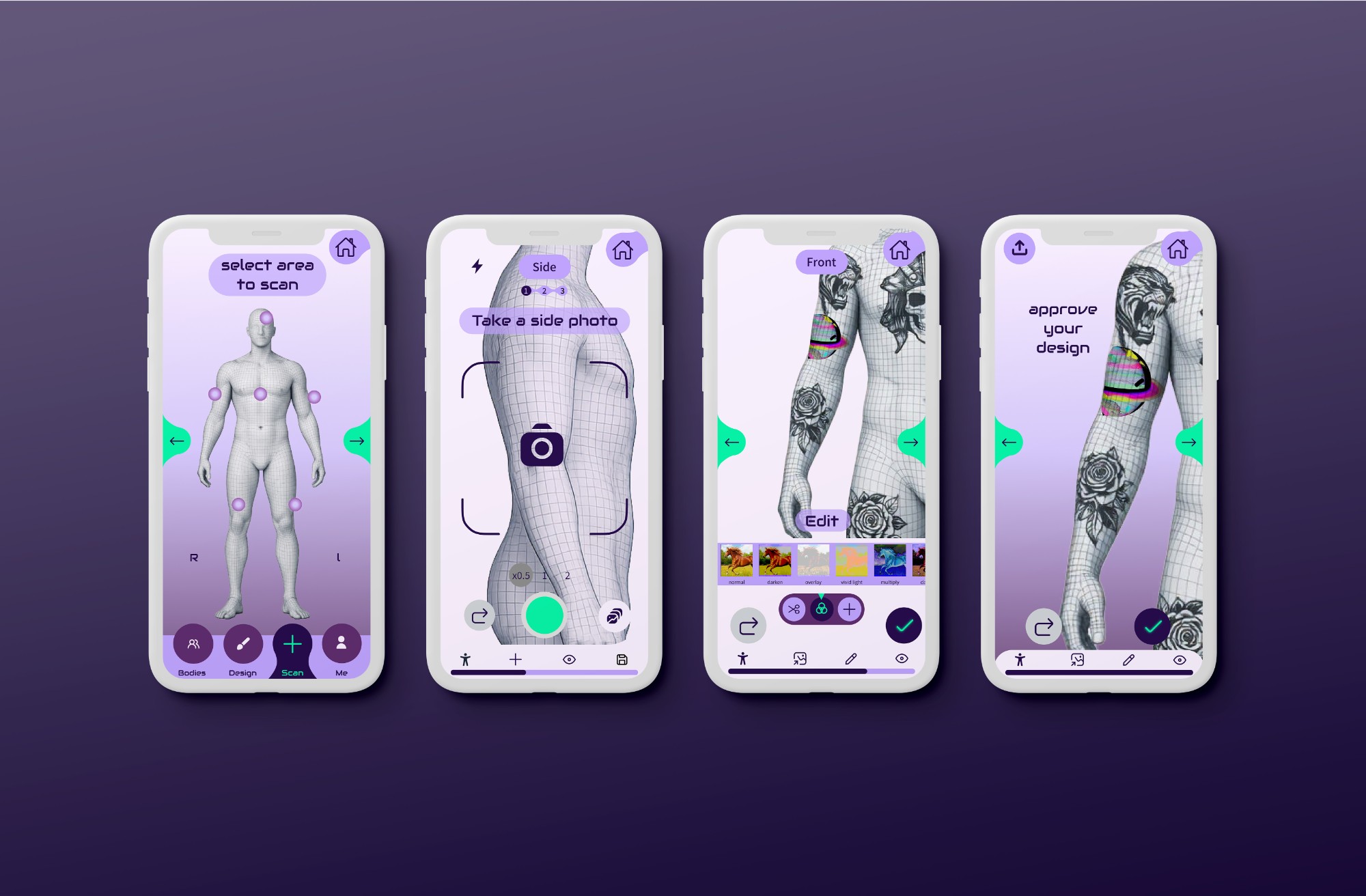InkVision - Tattoo Visualization App design — 3